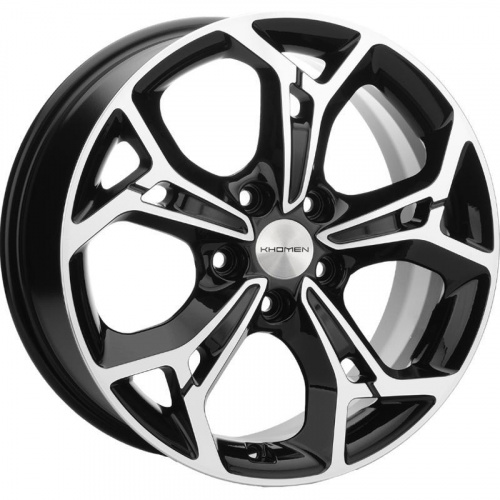 Khomen KHW 1702 7x17 5*108 ET50 DIA63.3 Black-FP Литой